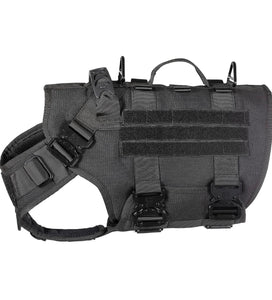 Black Tactical Heavy Duty Dog Harness