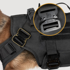 Black Tactical Heavy Duty Dog Harness